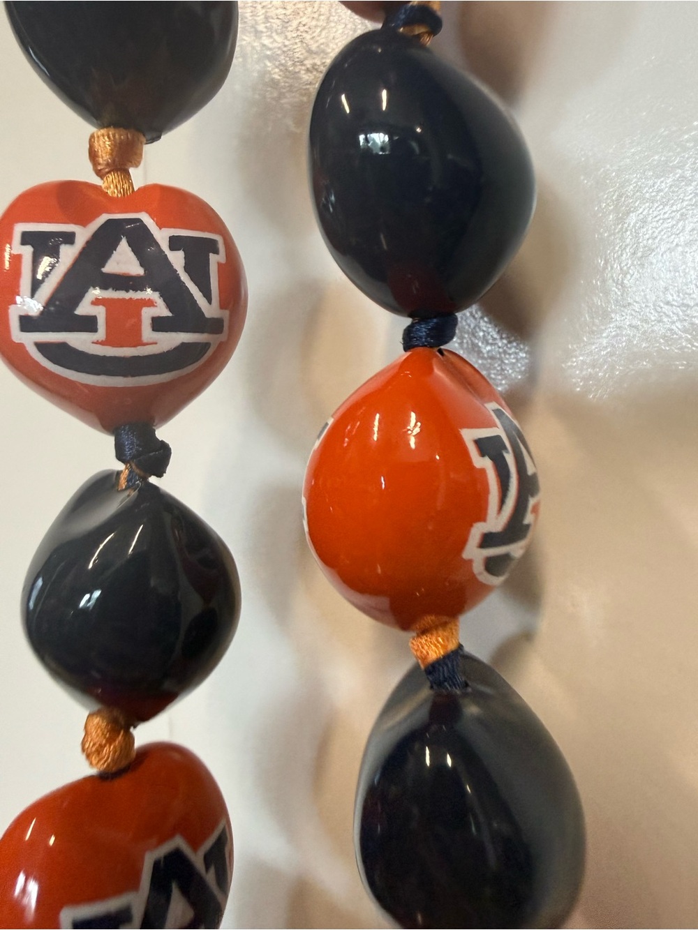 Handmade auburn Tigers spirit necklace - football game day gift